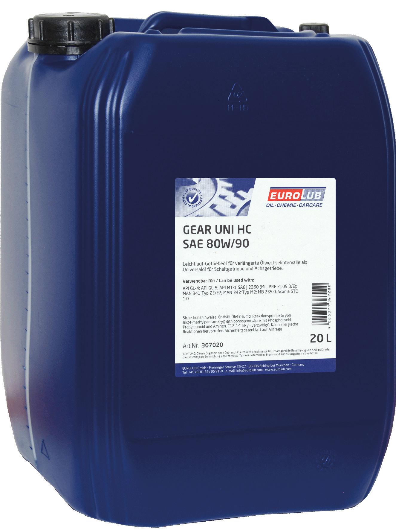 EUROLUB Gear Uni SAE 80W-90 20л
